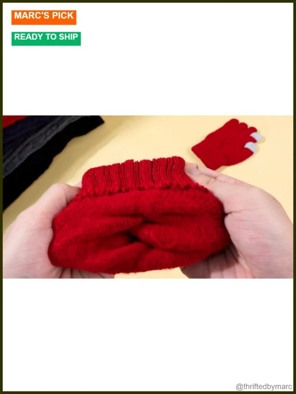 Kids Winter Hat Gloves Scarf Set Thick Fleece Knitted Beanie Touchscreen Gaiter